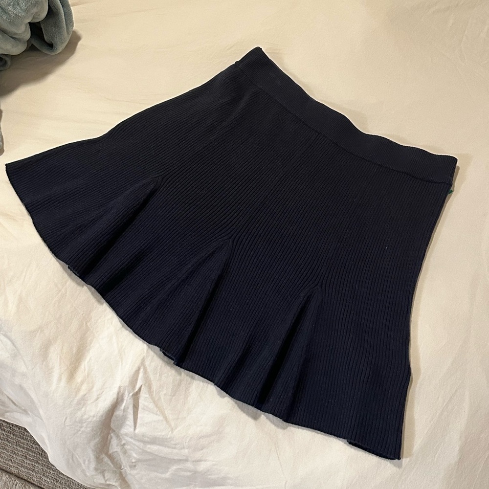 J. Crew Navy Skater Skirt USED SZ Medium